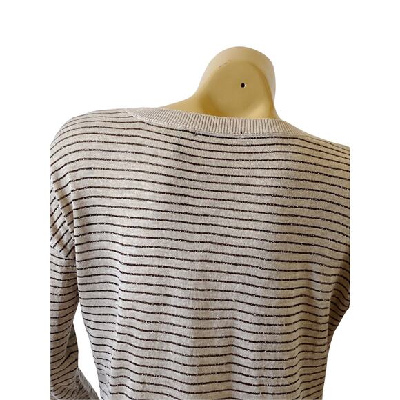 DAISY FUENTES Womens Size Small Striped Light Weight Long Sleeve Sweater - Picture 5 of 7